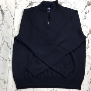 Polo Golf Ralph Lauren Navy Zipneck Wool Sweater